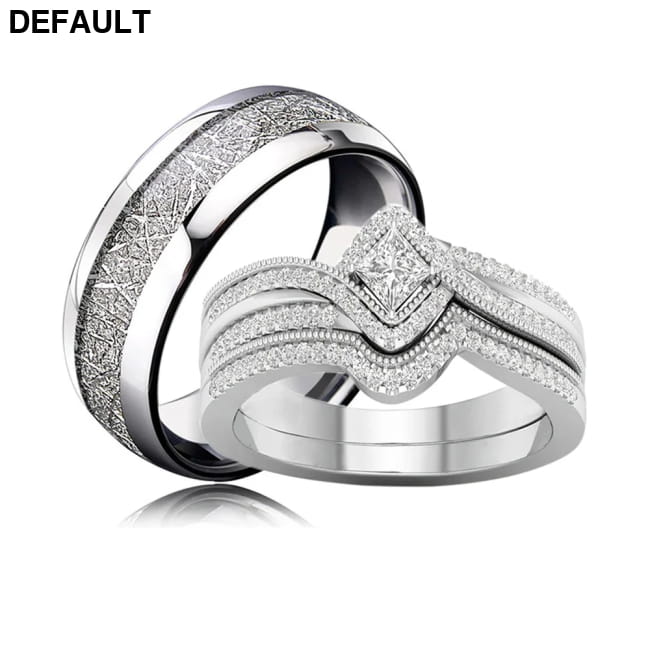 Charm Silver Color Couple Rings for Lover’s Cute Women Wedding