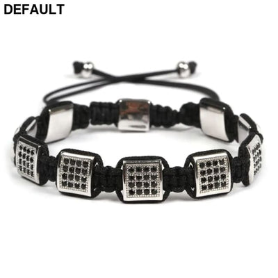 Charms Bracelet Men Jewelry Braiding Macrame Bracelets Pulseira Masculina Gift Erkek bileklik white color / 20cm
