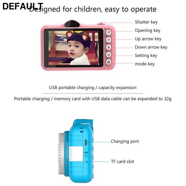Child Camera Digital 3.5 inch Cute Cartoon Cameras Best Selling Products Point-and-Shoot