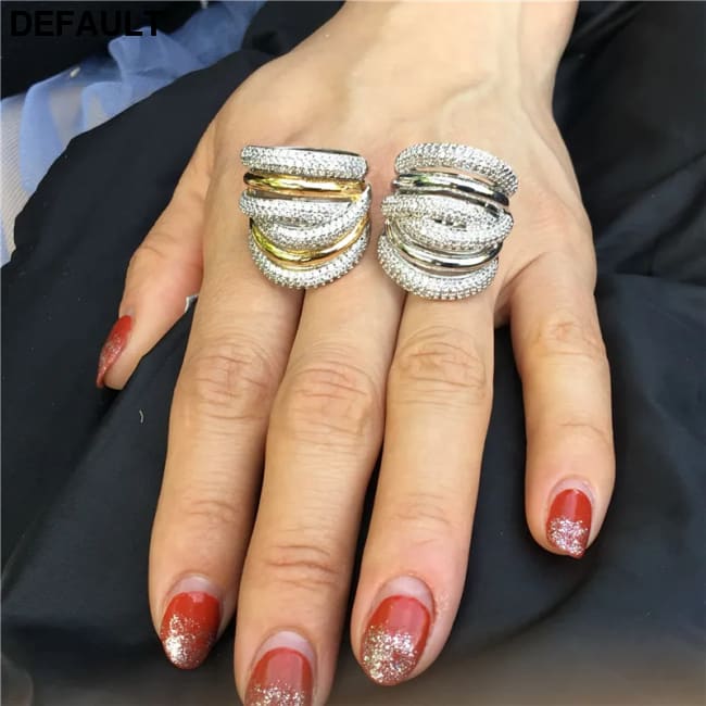 choucong Luxury Big Across Ring AAAAA Zircon Party Wedding Band Rings For Women Finger Jewelry Gift Best Selling