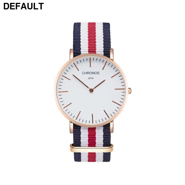 CHRONOS Watch Nylon Knitted Watchband Two Needle Cloth A Women Watches