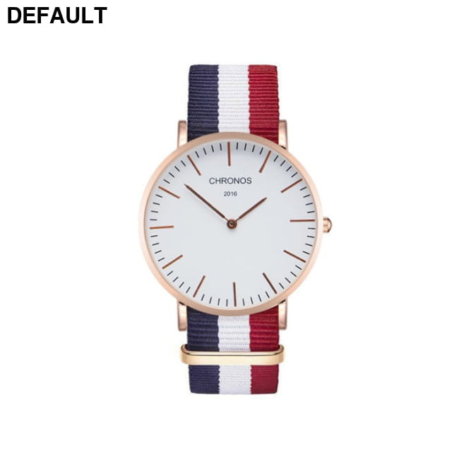 CHRONOS Watch Nylon Knitted Watchband Two Needle Cloth B Women Watches