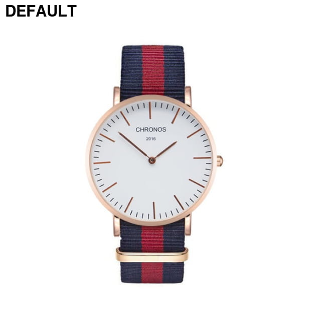 CHRONOS Watch Nylon Knitted Watchband Two Needle Cloth C Women Watches