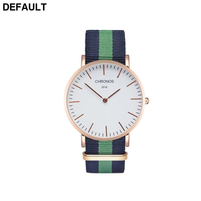 CHRONOS Watch Nylon Knitted Watchband Two Needle Cloth D Women Watches