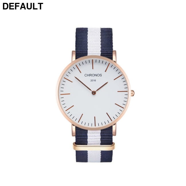 CHRONOS Watch Nylon Knitted Watchband Two Needle Cloth F Women Watches