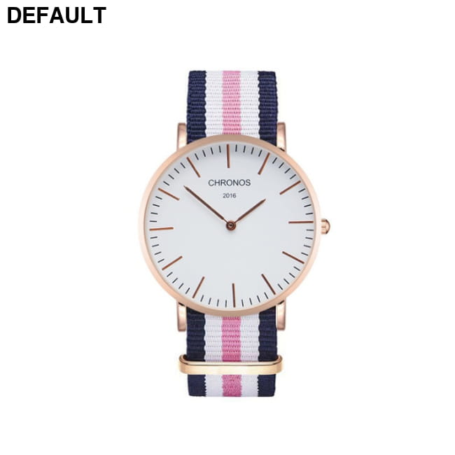 CHRONOS Watch Nylon Knitted Watchband Two Needle Cloth G Women Watches