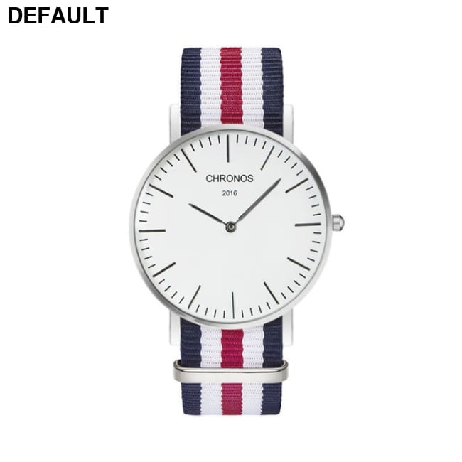 CHRONOS Watch Nylon Knitted Watchband Two Needle Cloth J Women Watches