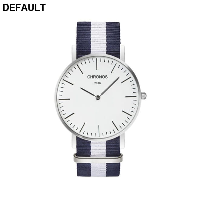 CHRONOS Watch Nylon Knitted Watchband Two Needle Cloth N Women Watches