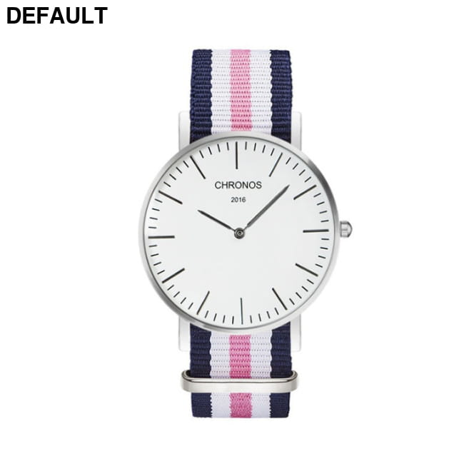 CHRONOS Watch Nylon Knitted Watchband Two Needle Cloth O Women Watches