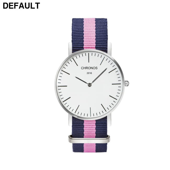 CHRONOS Watch Nylon Knitted Watchband Two Needle Cloth P Women Watches