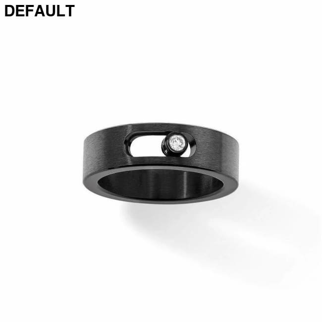 Classic Luxury Jewelry MOVE TITANIUM Series White Diamond Men’s ring Movable Stone S925 Pure Silver Material New Year’s