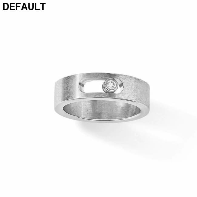 Classic Luxury Jewelry MOVE TITANIUM Series White Diamond Men’s ring Movable Stone S925 Pure Silver Material New Year’s