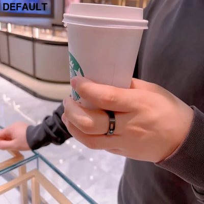 Classic Luxury Jewelry MOVE TITANIUM Series White Diamond Men’s ring Movable Stone S925 Pure Silver Material New Year’s