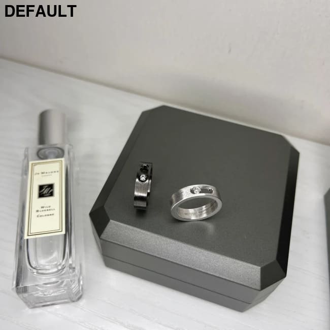 Classic Luxury Jewelry MOVE TITANIUM Series White Diamond Men’s ring Movable Stone S925 Pure Silver Material New Year’s