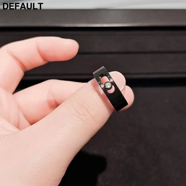 Classic Luxury Jewelry MOVE TITANIUM Series White Diamond Men’s ring Movable Stone S925 Pure Silver Material New Year’s