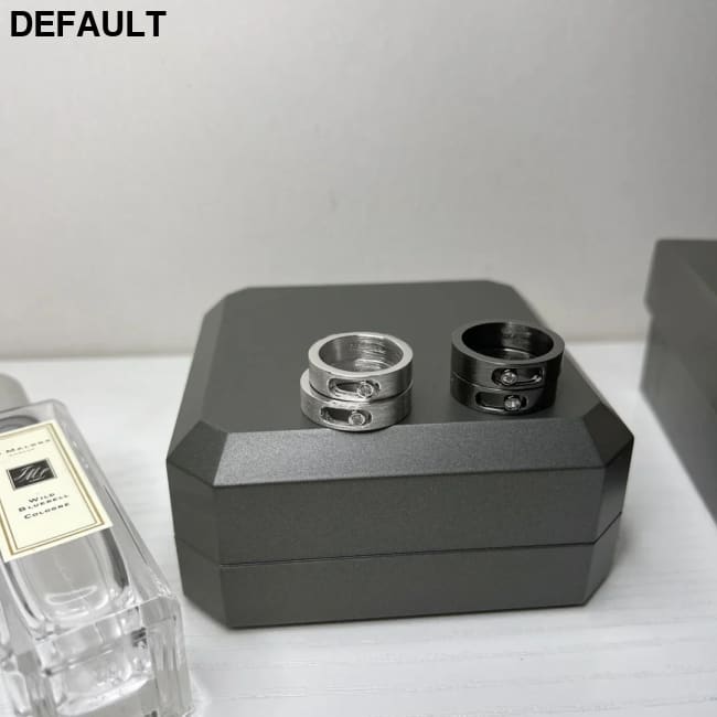 Classic Luxury Jewelry MOVE TITANIUM Series White Diamond Men’s ring Movable Stone S925 Pure Silver Material New Year’s