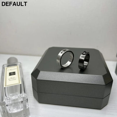 Classic Luxury Jewelry MOVE TITANIUM Series White Diamond Men’s ring Movable Stone S925 Pure Silver Material New Year’s