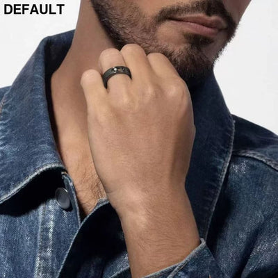 Classic Luxury Jewelry MOVE TITANIUM Series White Diamond Men’s ring Movable Stone S925 Pure Silver Material New Year’s