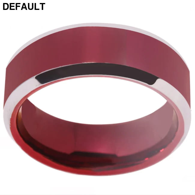 Classic Red Tungsten Rings New Ring For Men Wedding / 6.5