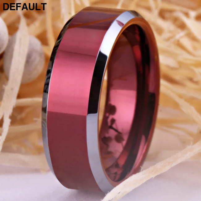 Classic Red Tungsten Rings New Ring For Men Wedding