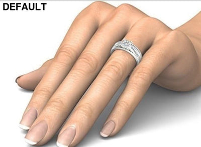 Classic Sterling Silver Princess Cut Wedding/Engagement Set Wedding Rings Best Selling Products