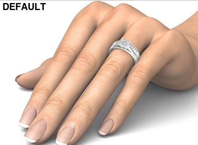 Classic Sterling Silver Princess Cut Wedding/Engagement Set Wedding Rings Best Selling Products