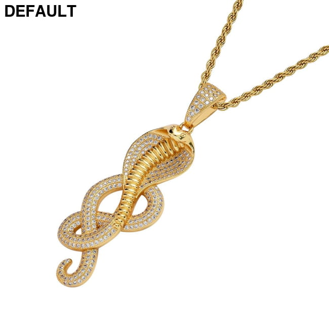 Cobra Pendant Micro-set Zircon Street Creative Personality Men Necklaces Sterling Silver