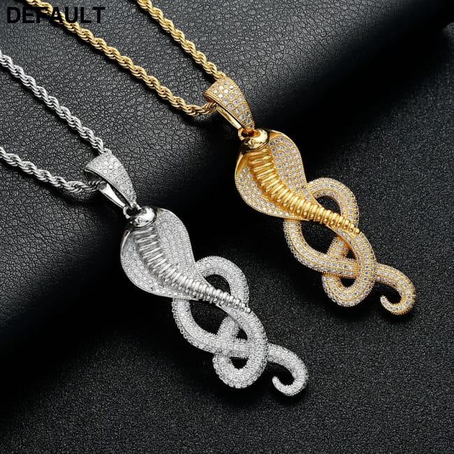 Cobra Pendant Micro-set Zircon Street Creative Personality Men Necklaces Sterling Silver
