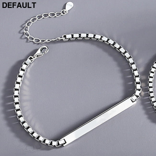 Couple Bracelet Female Sterling Silver Ins Korean Version Men’s Wordless Bracelets