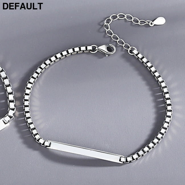Couple Bracelet Female Sterling Silver Ins Korean Version Women’s Wordless Bracelets