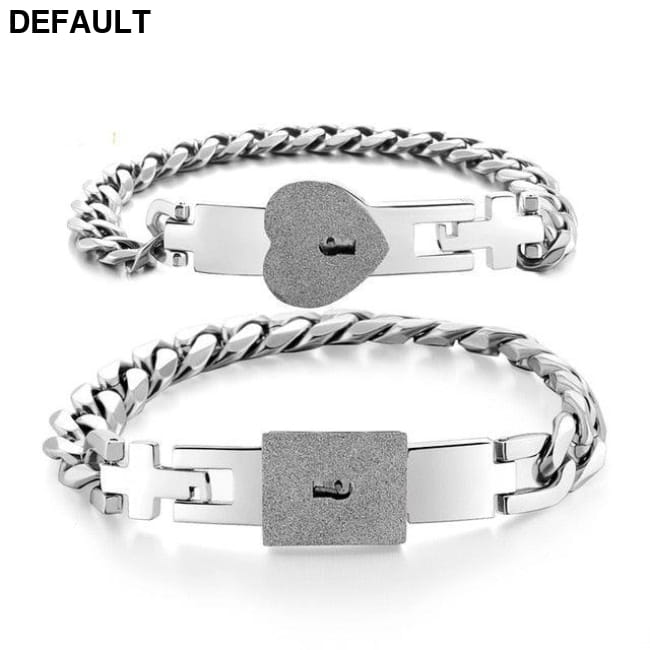 Couple Lovers Jewelry Love Heart Lock Bracelet Stainless Multi Sterling Silver Necklace Sets Necklaces