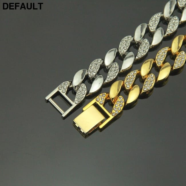 Cross Border Popular Hip Hop In Europe And America 18 K Gold Men’s Diamond Necklace 30 Inch Large Chain Cuban Necklac