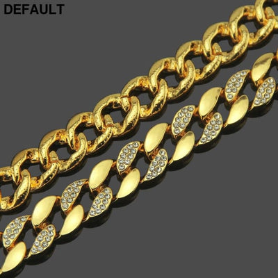 Cross Border Popular Hip Hop In Europe And America 18 K Gold Men’s Diamond Necklace 30 Inch Large Chain Cuban Necklac