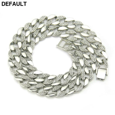 Cross Border Popular Hip Hop In Europe And America 18 K Gold Men’s Diamond Necklace 30 Inch Large Chain Cuban Necklac