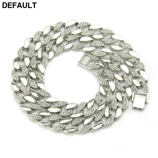 Cross Border Popular Hip Hop In Europe And America 18 K Gold Men’s Diamond Necklace 30 Inch Large Chain Cuban Necklac