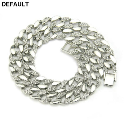 Cross Border Popular Hip Hop In Europe And America 18 K Gold Men’s Diamond Necklace 30 Inch Large Chain Cuban Necklac