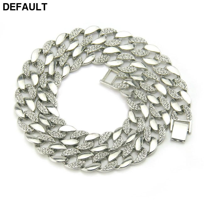 Cross Border Popular Hip Hop In Europe And America 18 K Silver 24inch Men Necklaces Sterling
