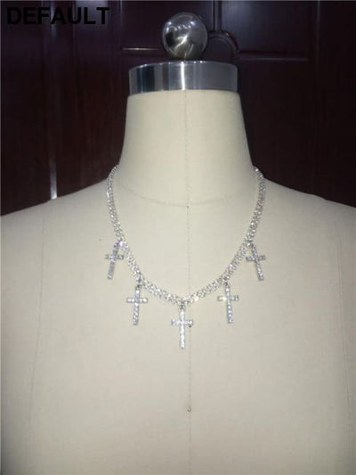 Cross pendant necklace Long Sterling Silver Necklaces Jewelry