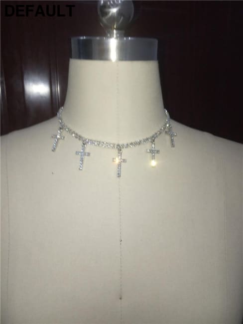 Cross pendant necklace Short Sterling Silver Necklaces Jewelry