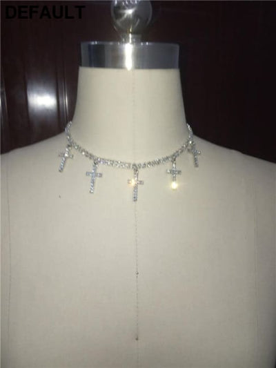 Cross pendant necklace Short Sterling Silver Necklaces Jewelry