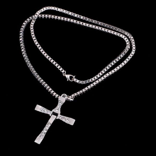 Cross Pendant Necklaces for Men Women Romantic Couple Sterling Silver