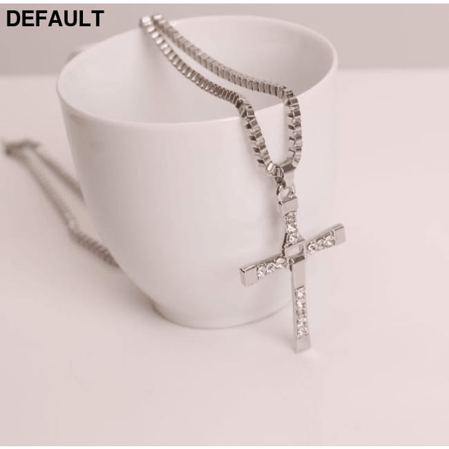 Cross Pendant Necklaces for Men Women Romantic Couple Sterling Silver