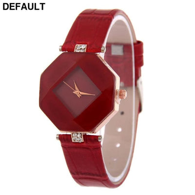 Crystal Cut Women’s Watch Red Women Watches