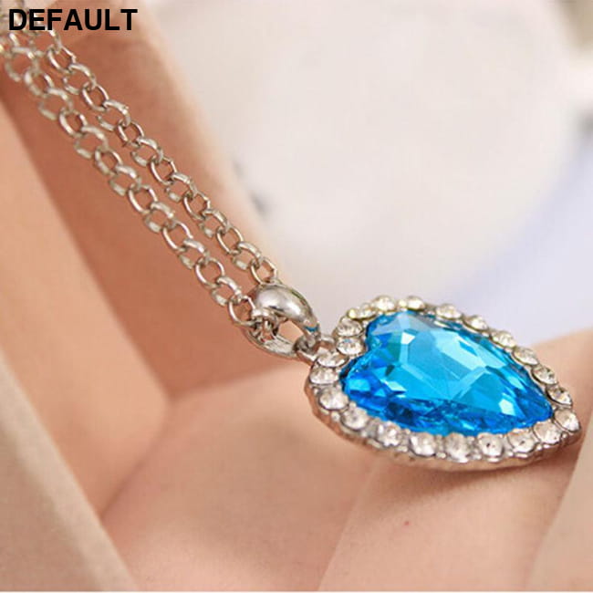 Crystal Pendant Heart Necklace Classic Titanic Ocean Sterling Silver Necklaces