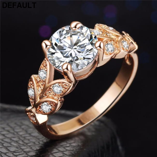 Crystal Silver Cubic Zirconia Wedding Ring Sterling Rings