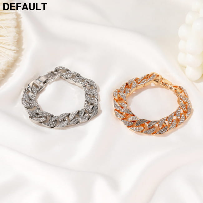 Cuban Thick Link Chain Bracelet Punk Luxury Crystal Women Bracelets Best Selling Products