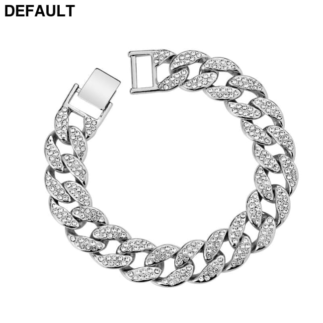 Cuban Thick Link Chain Bracelet Punk Luxury Crystal Women Bracelets Best Selling Products