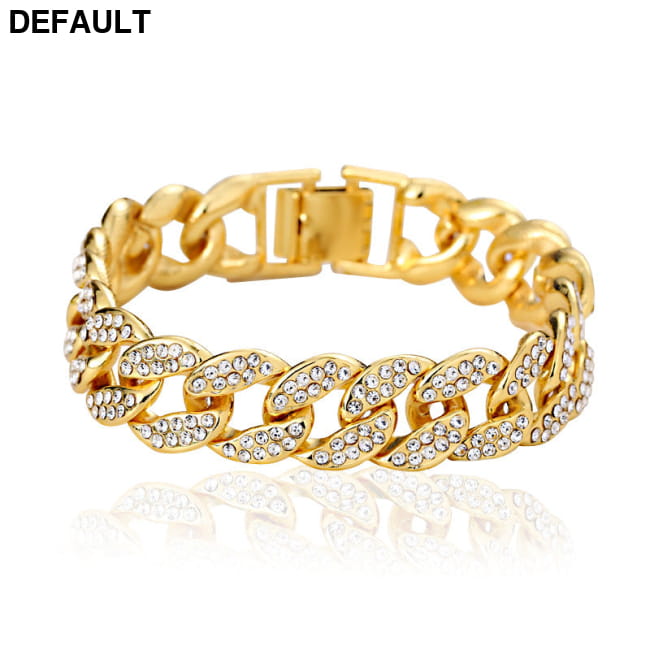 Cuban Thick Link Chain Bracelet Punk Luxury Crystal Women Bracelets Best Selling Products