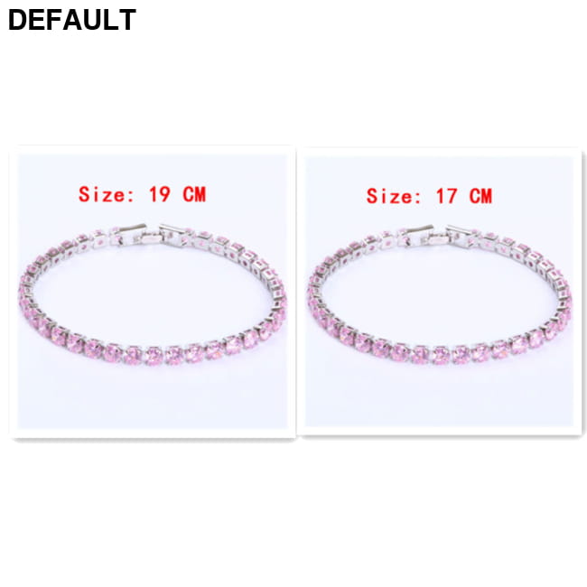 Cubic Zirconia Tennis Bracelets Iced Out Chain Crystal Purple / 17cm and 19cm Women Best Selling Products
