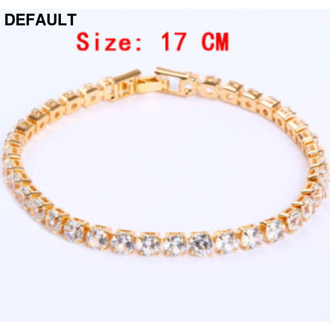 Cubic Zirconia Tennis Bracelets Iced Out Chain Crystal White / 17cm Women Best Selling Products
